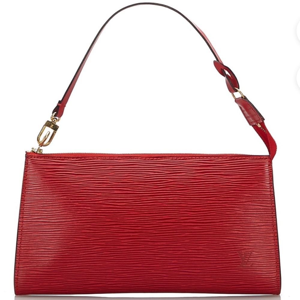 Louis Vuitton Red Epi Pochette Bag